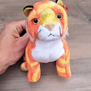 Ty Orange and White Tiger Stuffed Animal Vintage 1998
